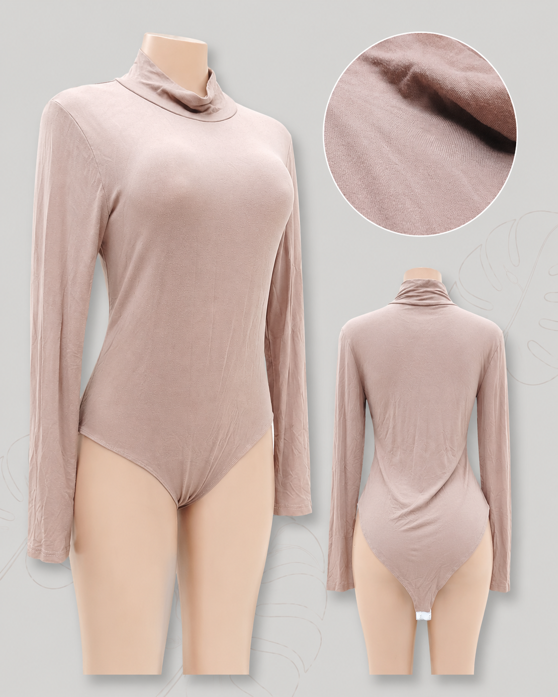 sand minimalist bodysuit long sleeve... plus /xl