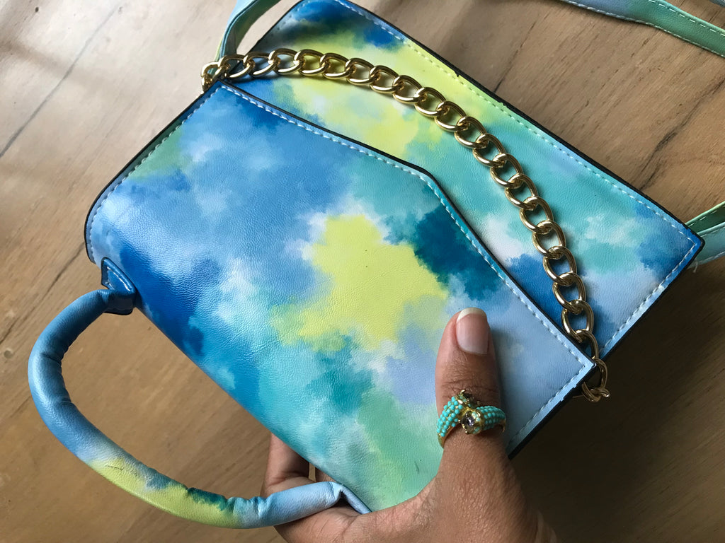 blue cloud crossbody fashion bag *** new