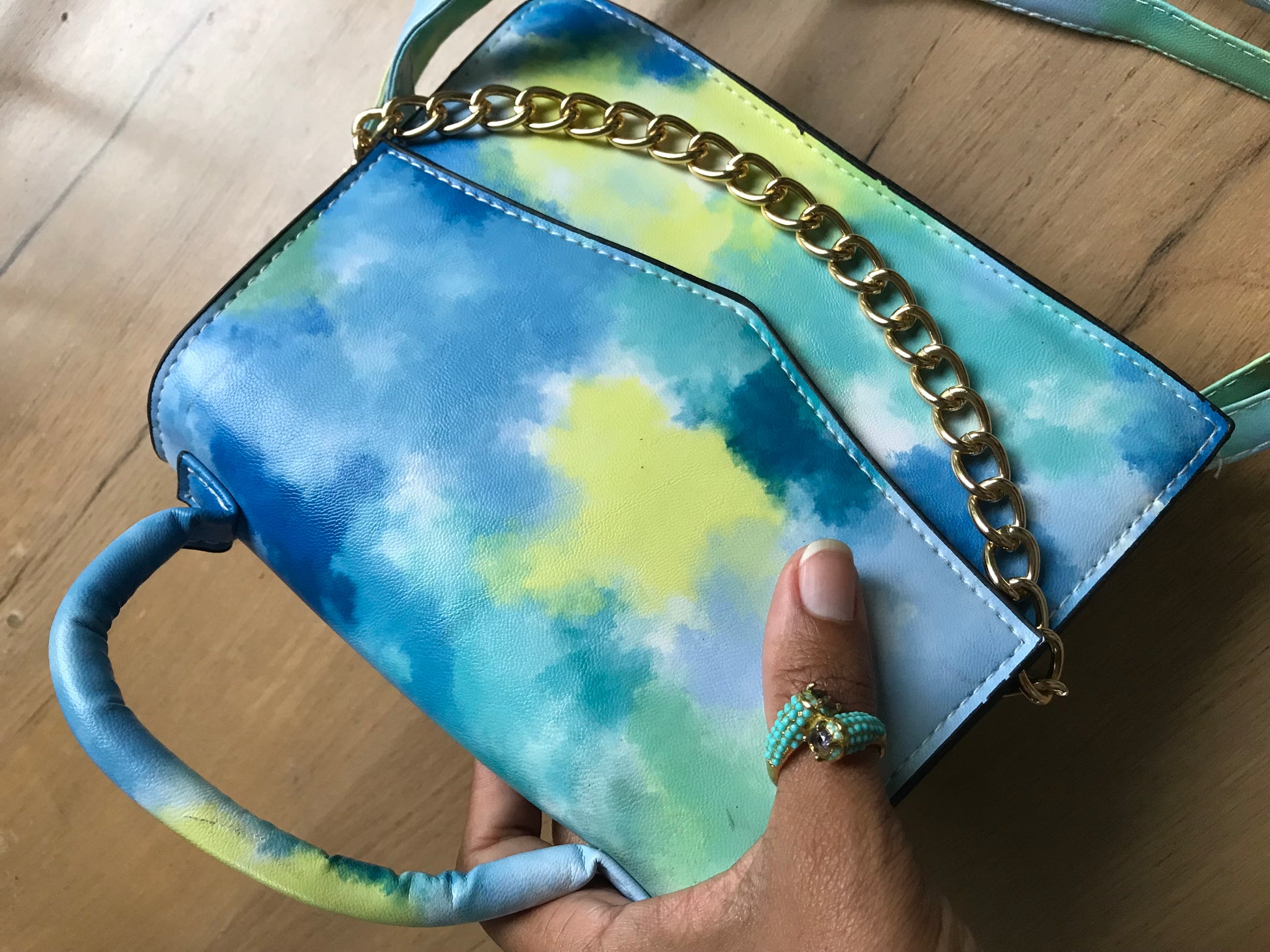 blue cloud crossbody fashion bag *** new
