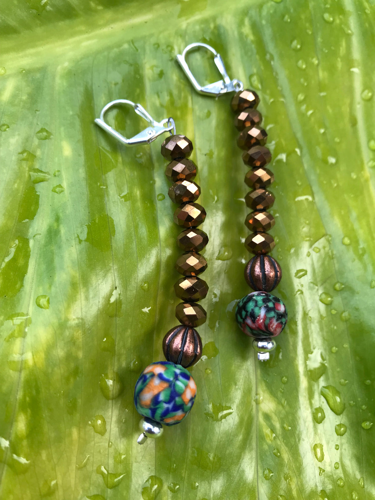 Brown pendant Earrings *** (TNJ original)