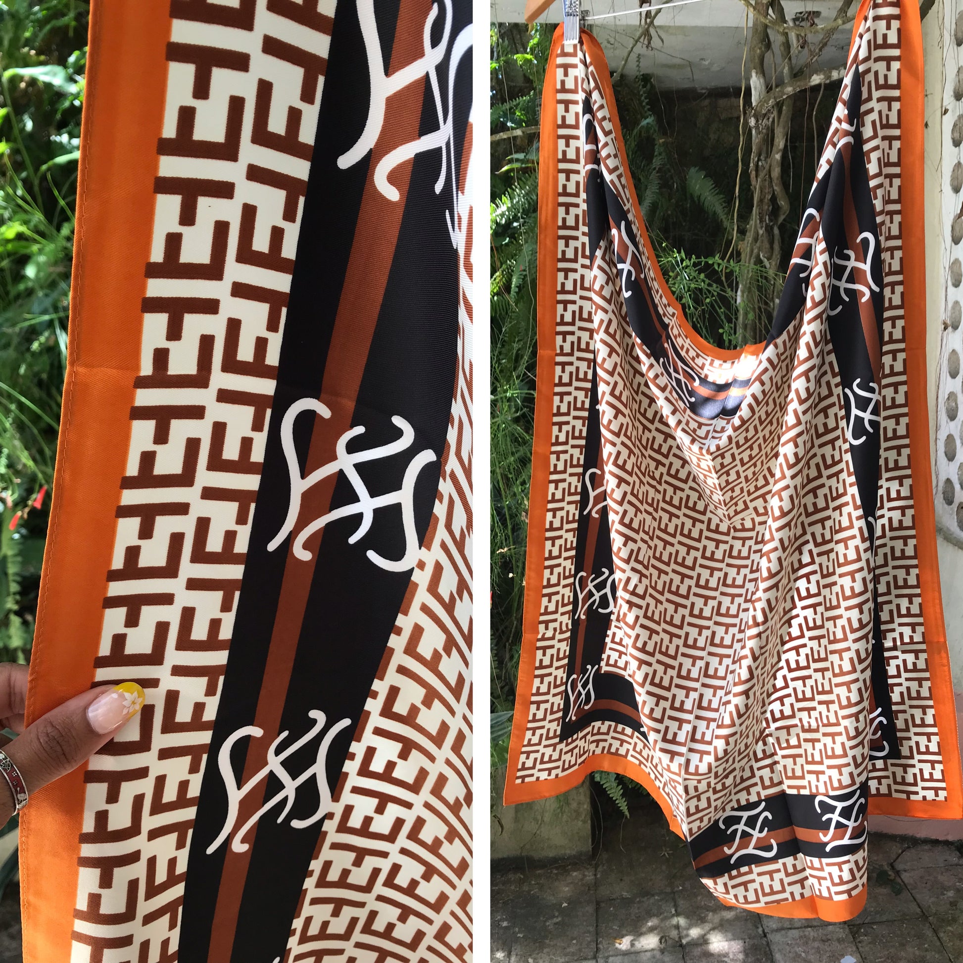 new large size silky scarfs for styling : head/bag/belt : colours vary