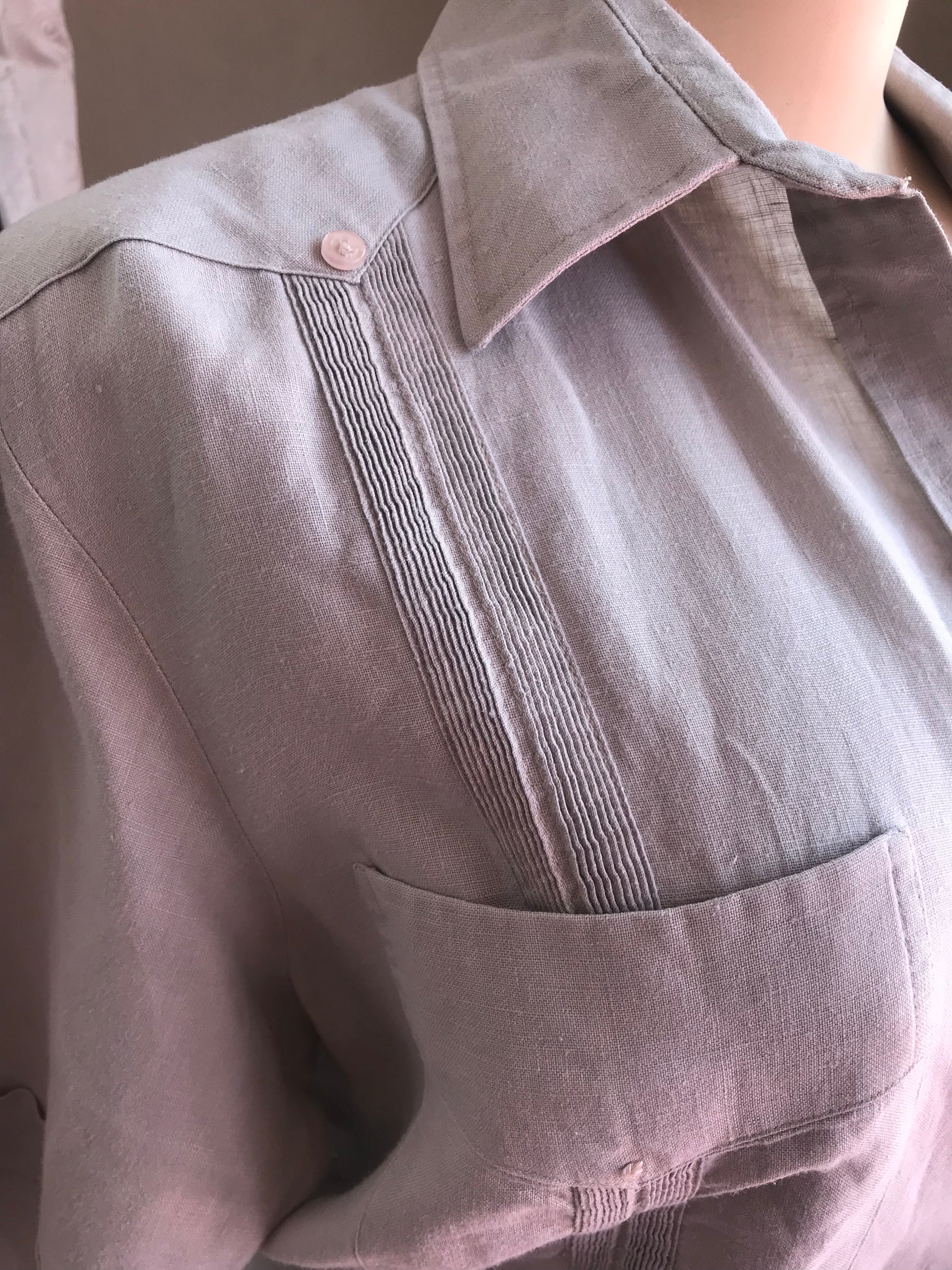 Men's Sand Linen bush jacket shirt . M