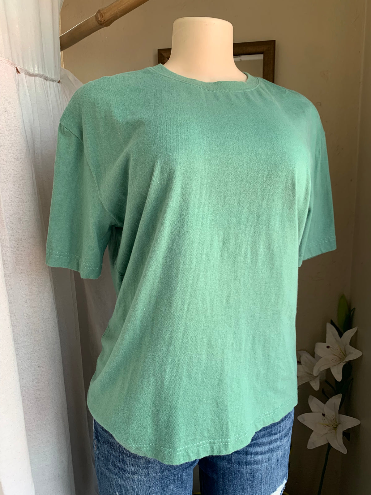 Green soft cotton T-shirt … M