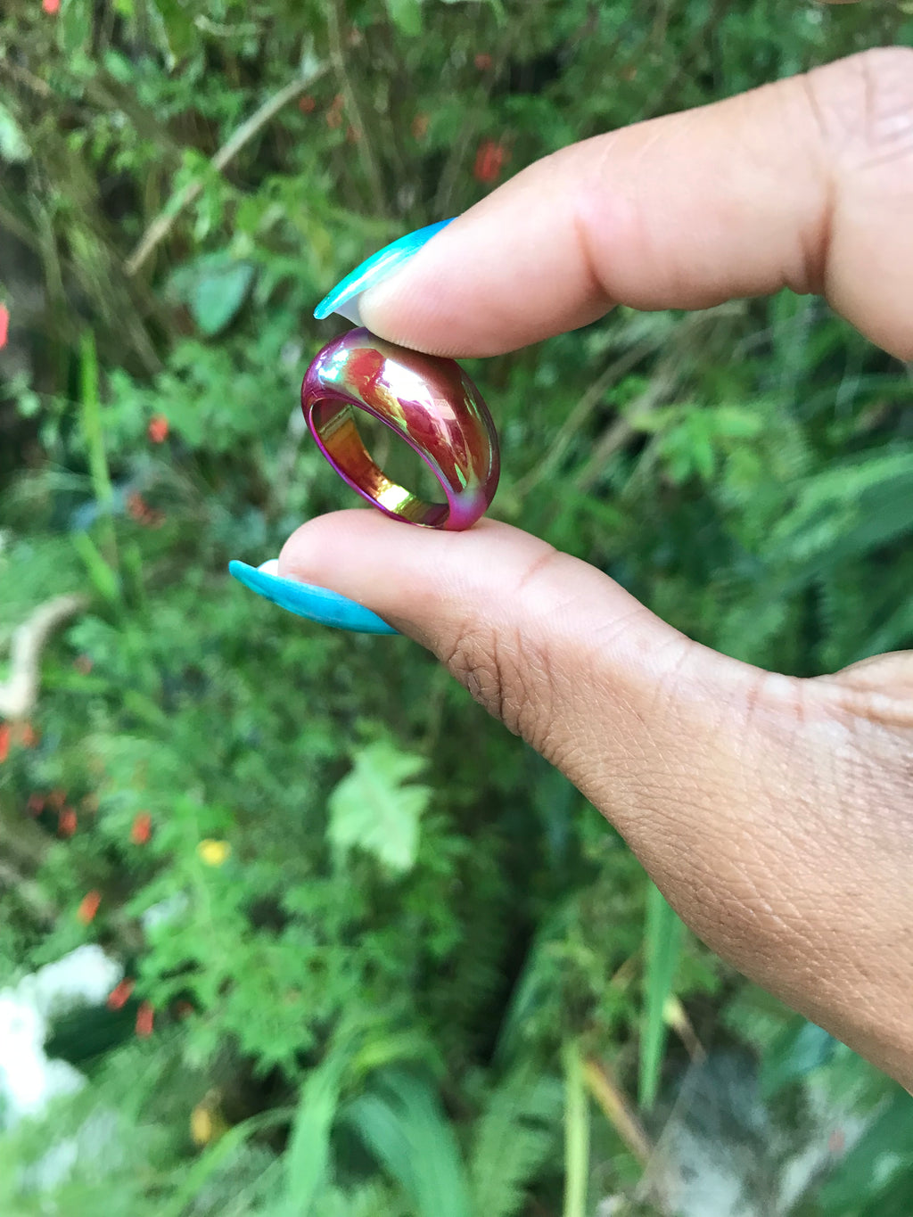 New Iridescent Bubble Colour Pop Rings *** acrylic