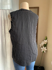 Pin stripe short sleeve blouse … /xl : 2XLlll