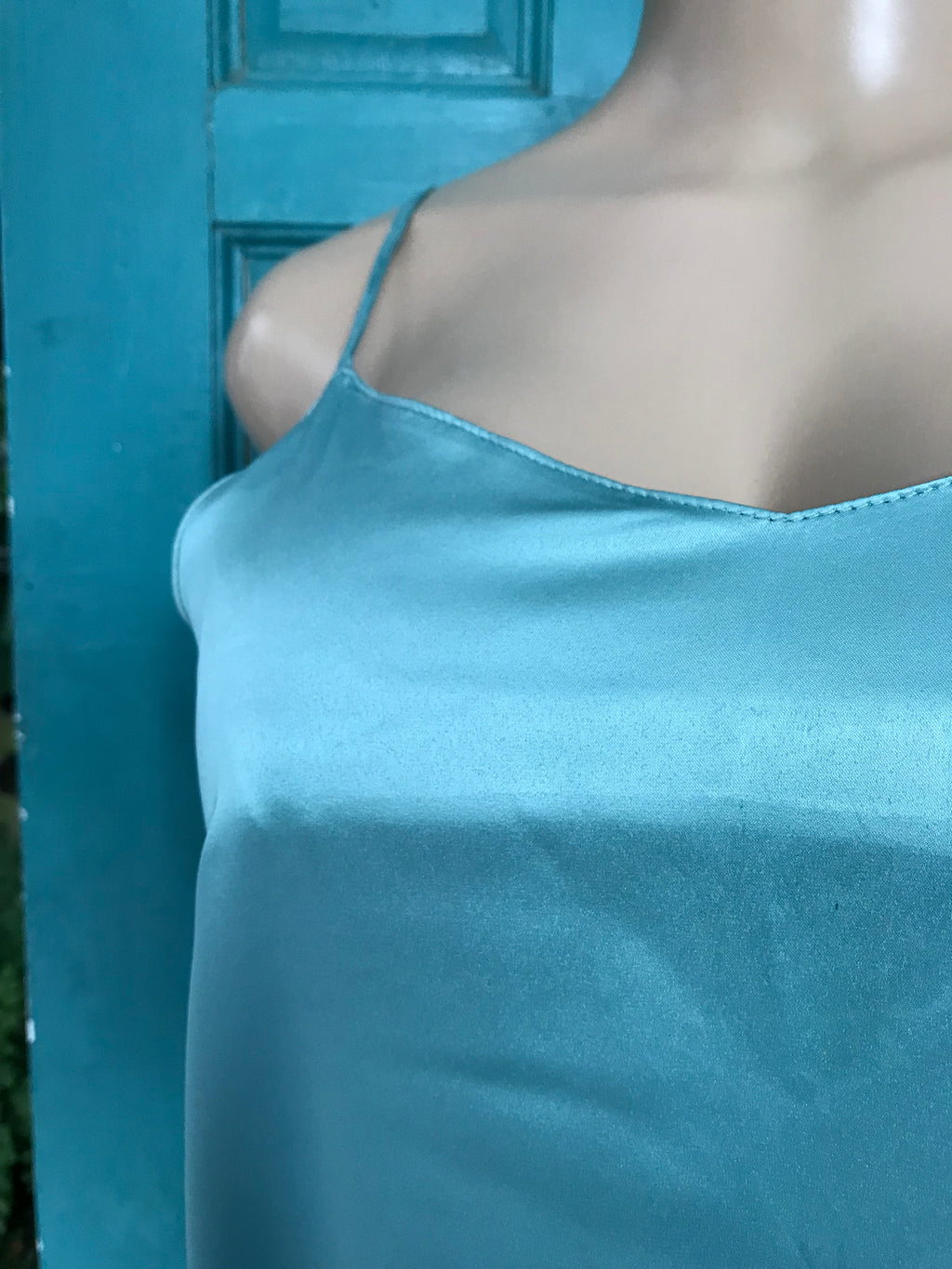 New teal slip blouse work / play...  M