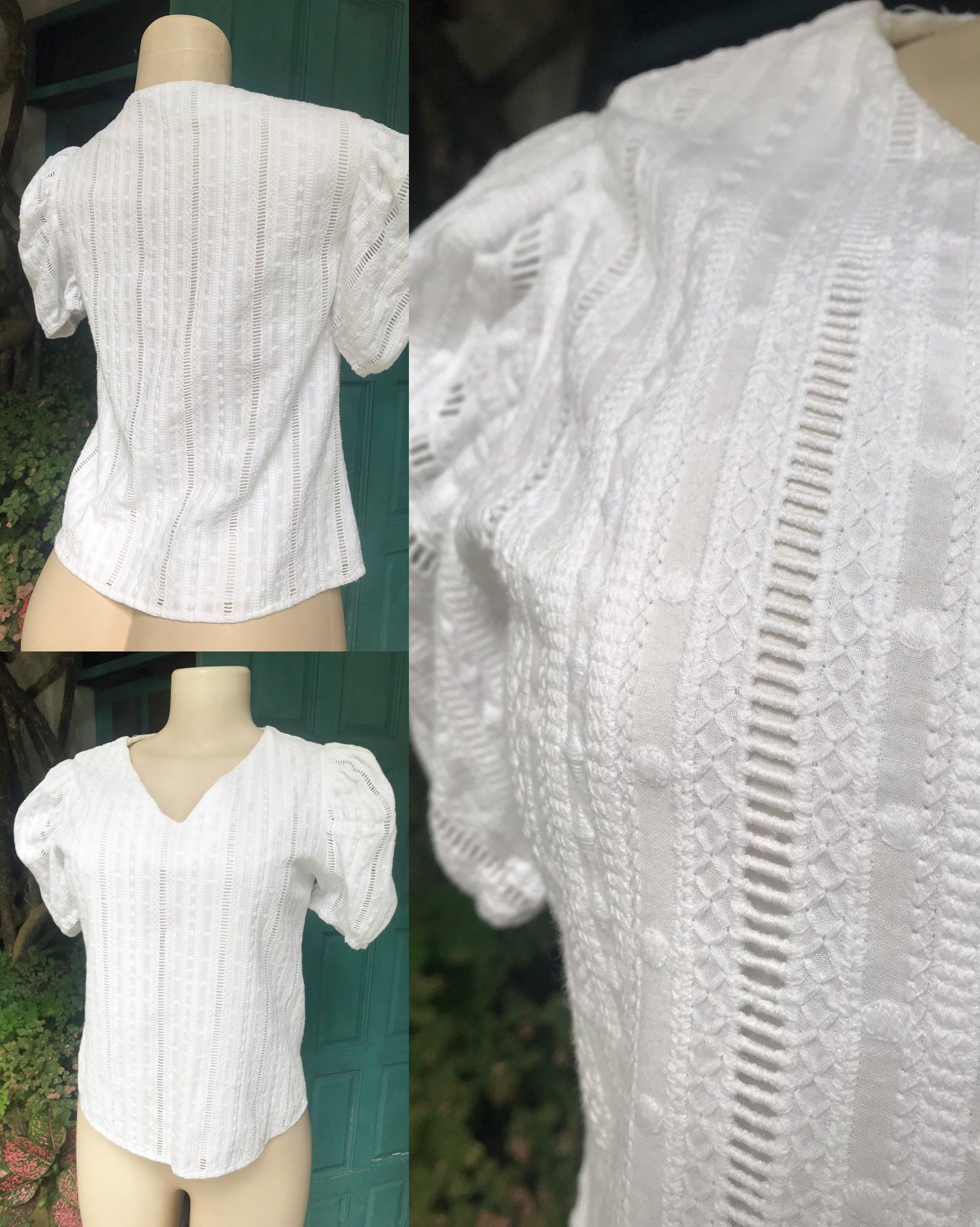 cotton embroidery balloon sleeve blouse ... s ,,,