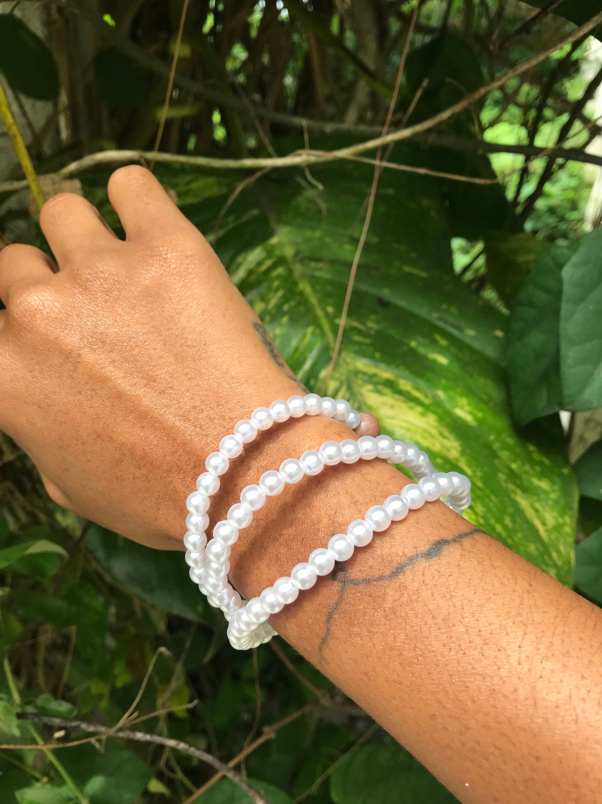 New slinky multi bracelet *** pearl neutral (TNJ original)