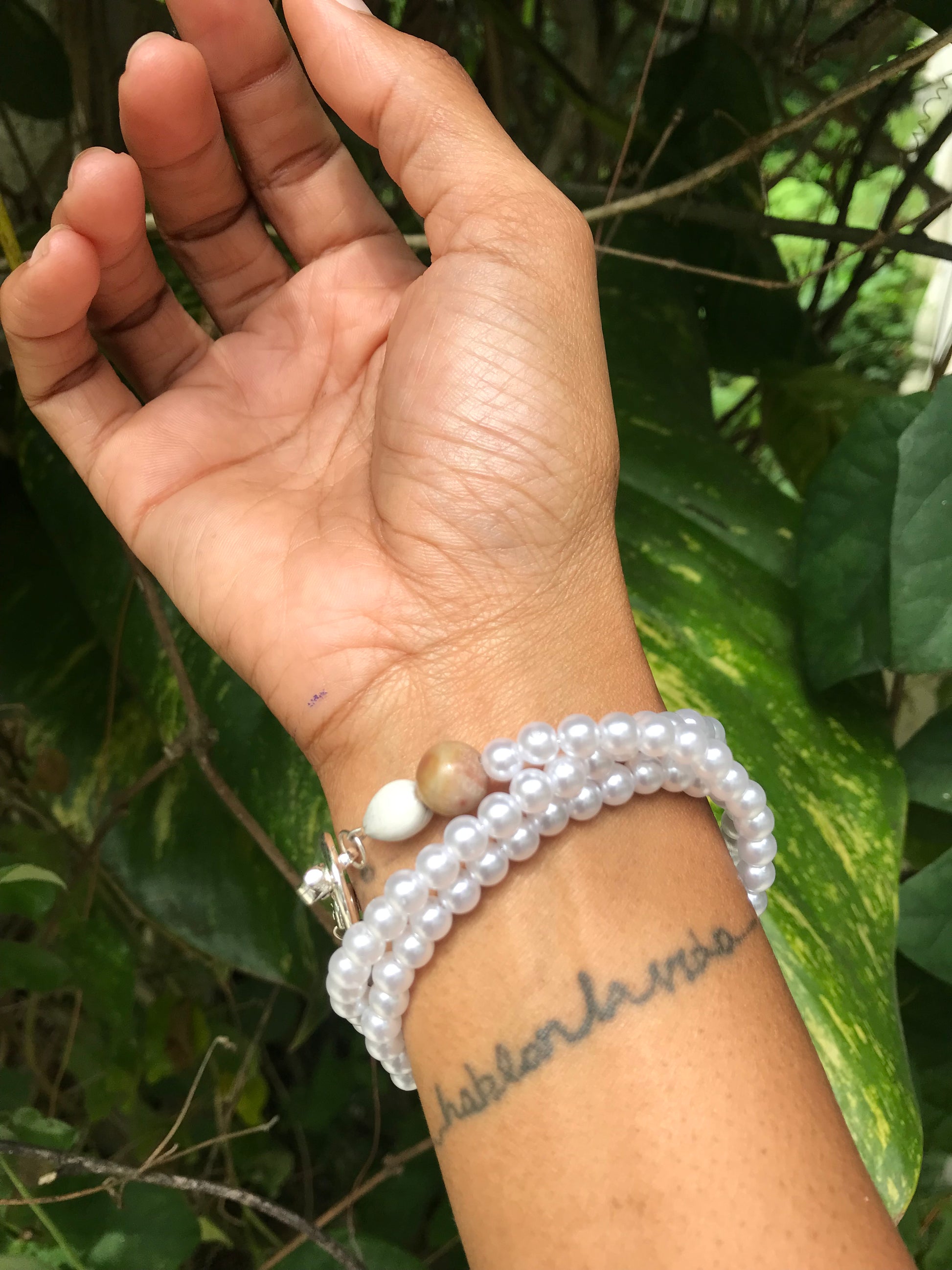 New slinky multi bracelet *** pearl neutral (TNJ original)