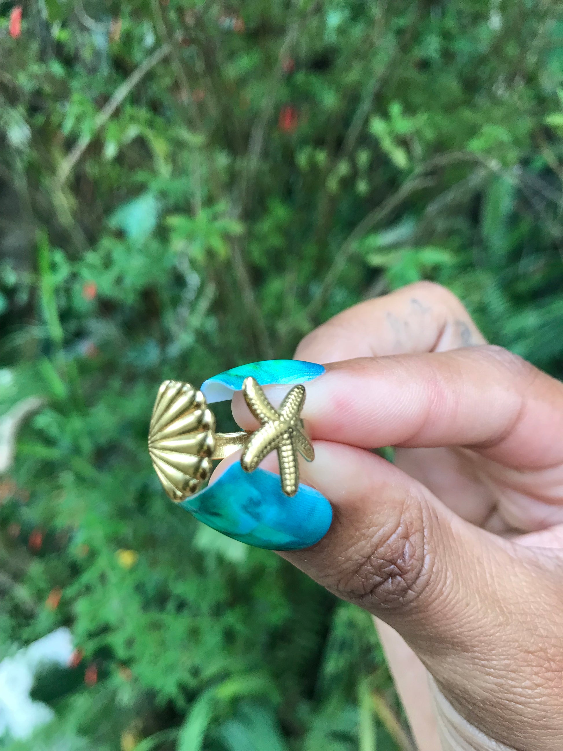 New Beach Themed Rings Stainless Steel *** Gold