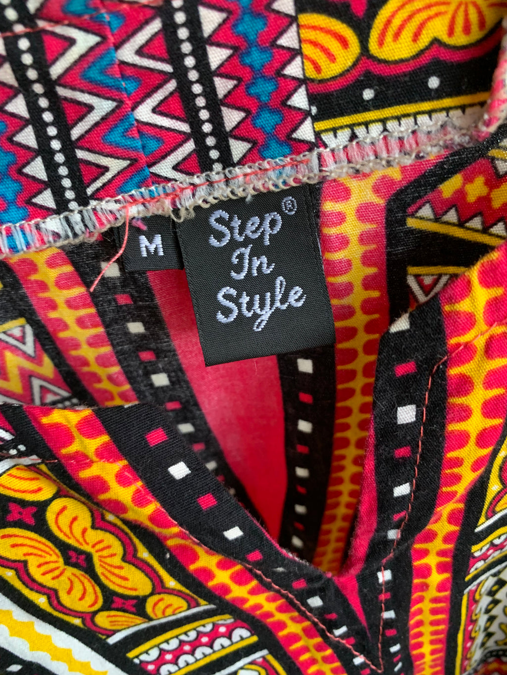 Indigo Dashiki Style Shirt ... M