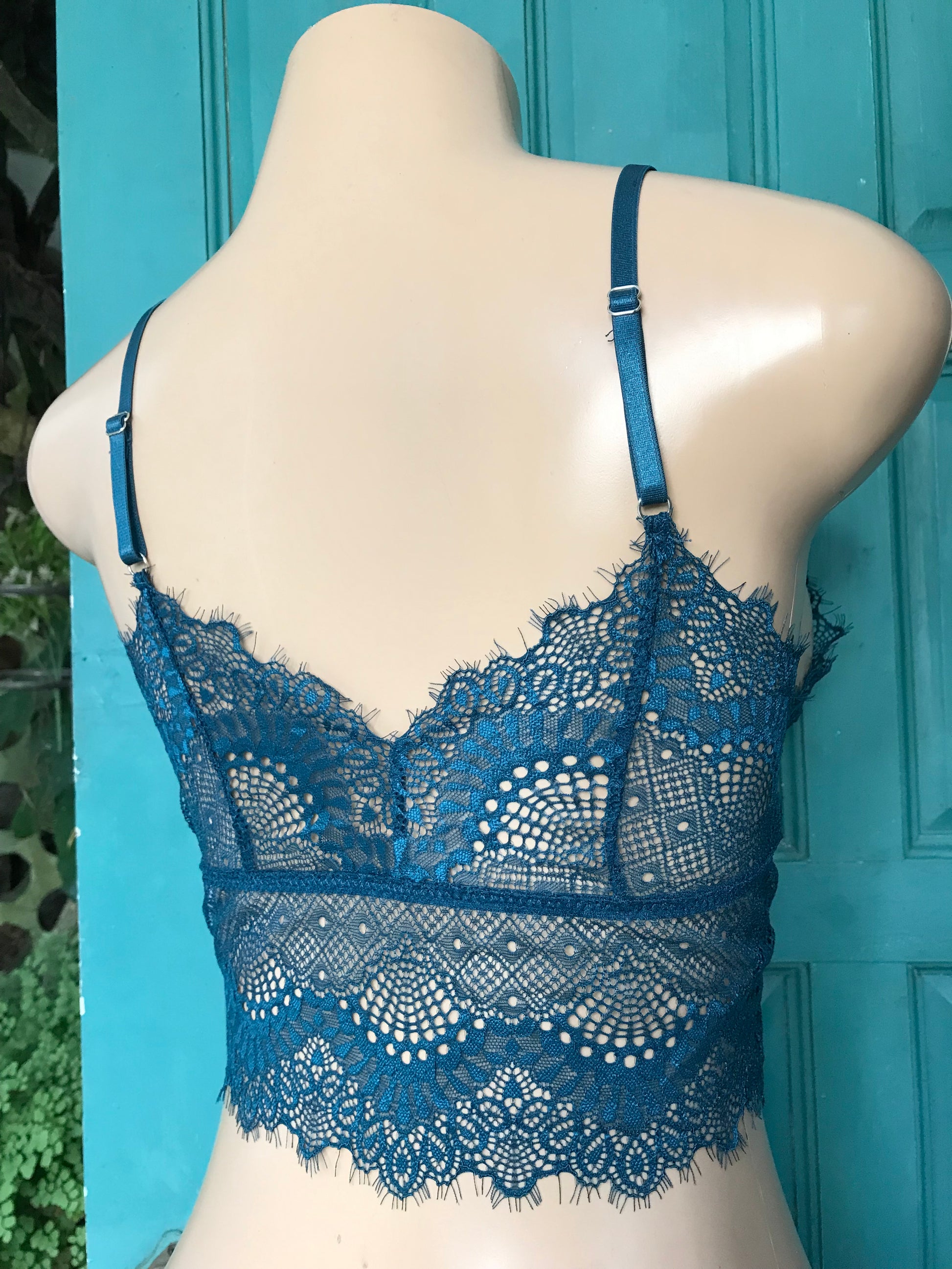 New Teal tank mesh lingerie lined . /XL
