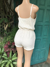Load image into Gallery viewer, cream lace short spaghetti romper ~~~ s/m
