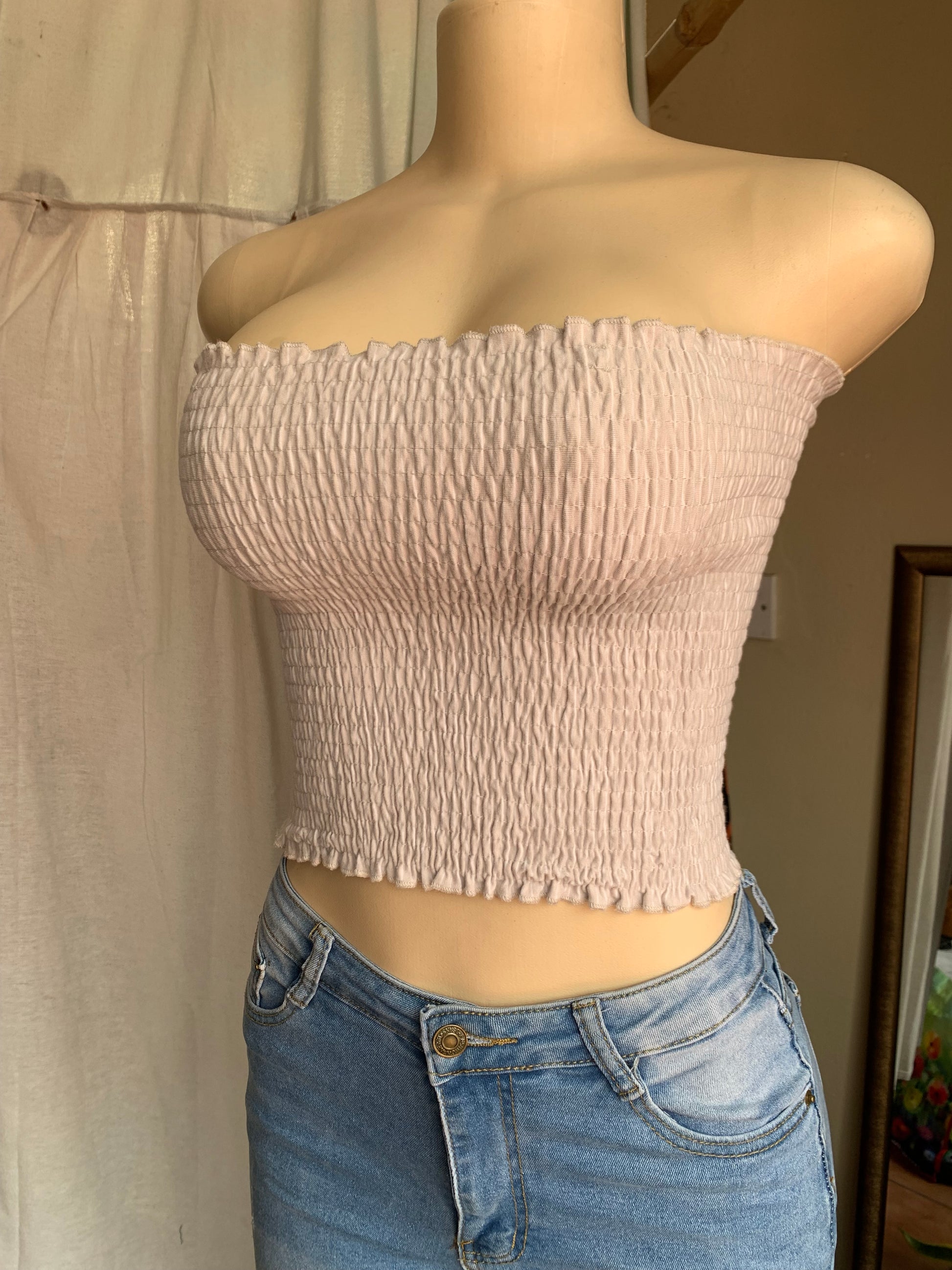 Beige stretchy tube top … s/m