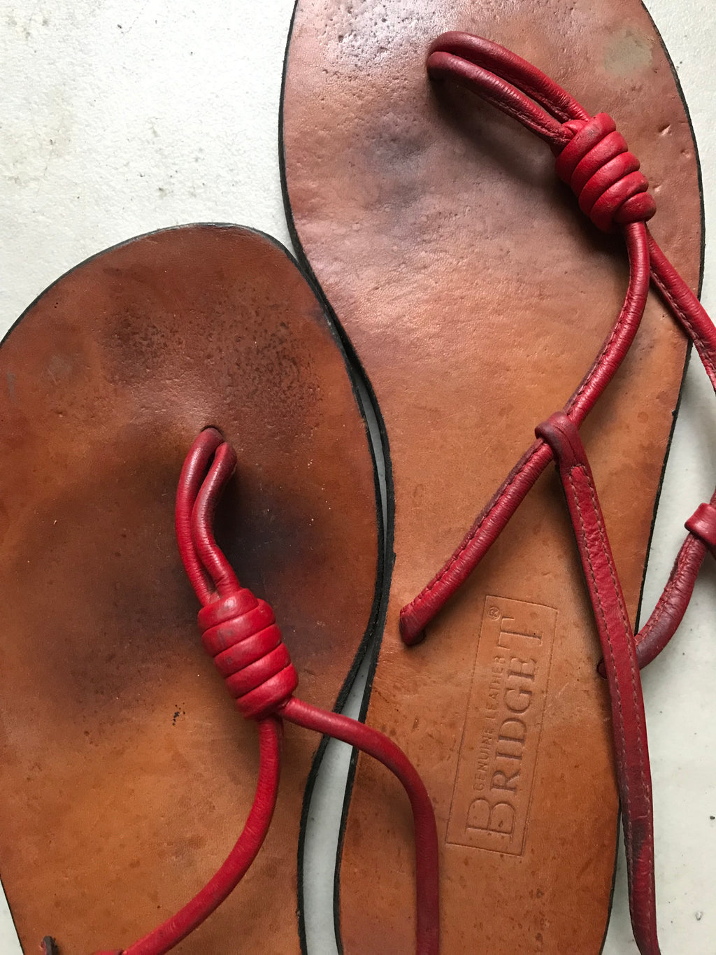 Bridget Sandals Bitte Size 8 ;;; Red
