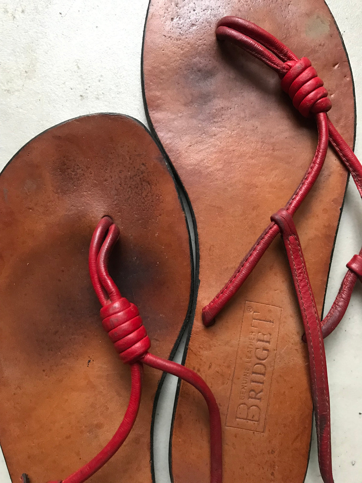 Bridget Sandals Bitte Size 8 ;;; Red