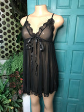 Load image into Gallery viewer, lllNew mesh nightie lingerie ribbon (/XL : 2X) • New lace nightie lingerie fringe choker ()
