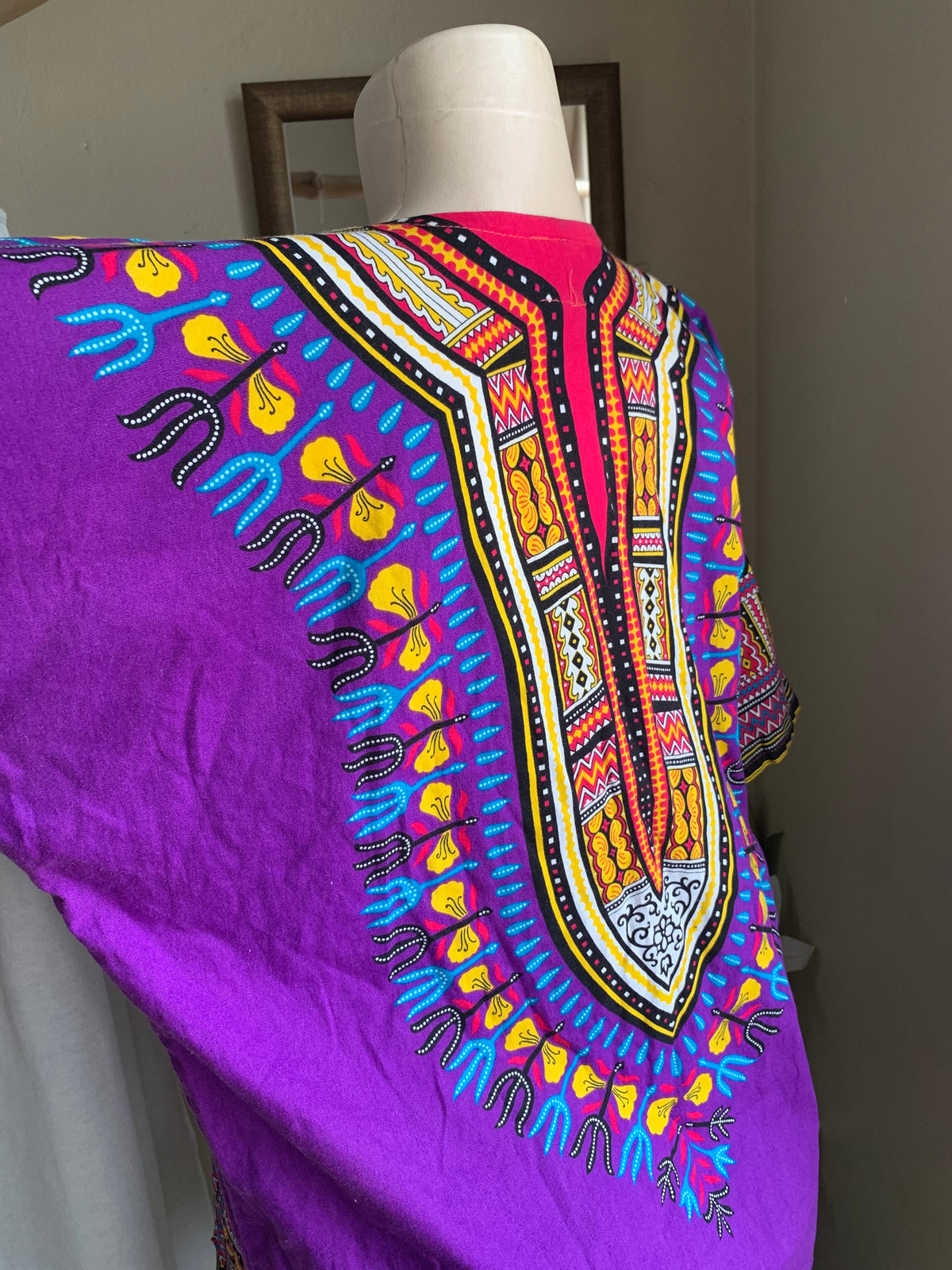 Indigo Dashiki Style Shirt ... M