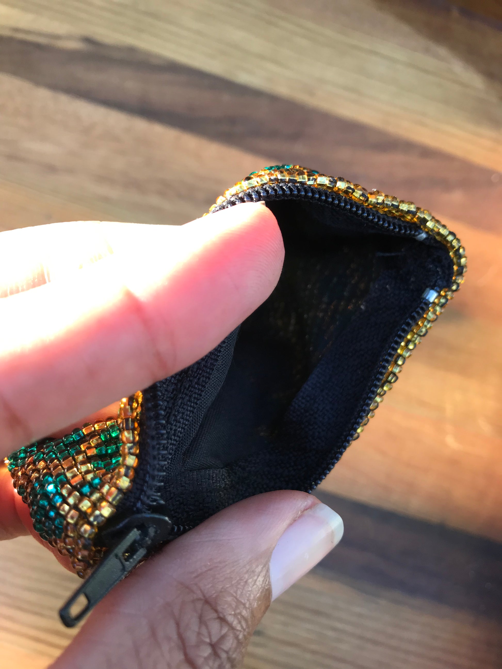 Beaded coin purse small