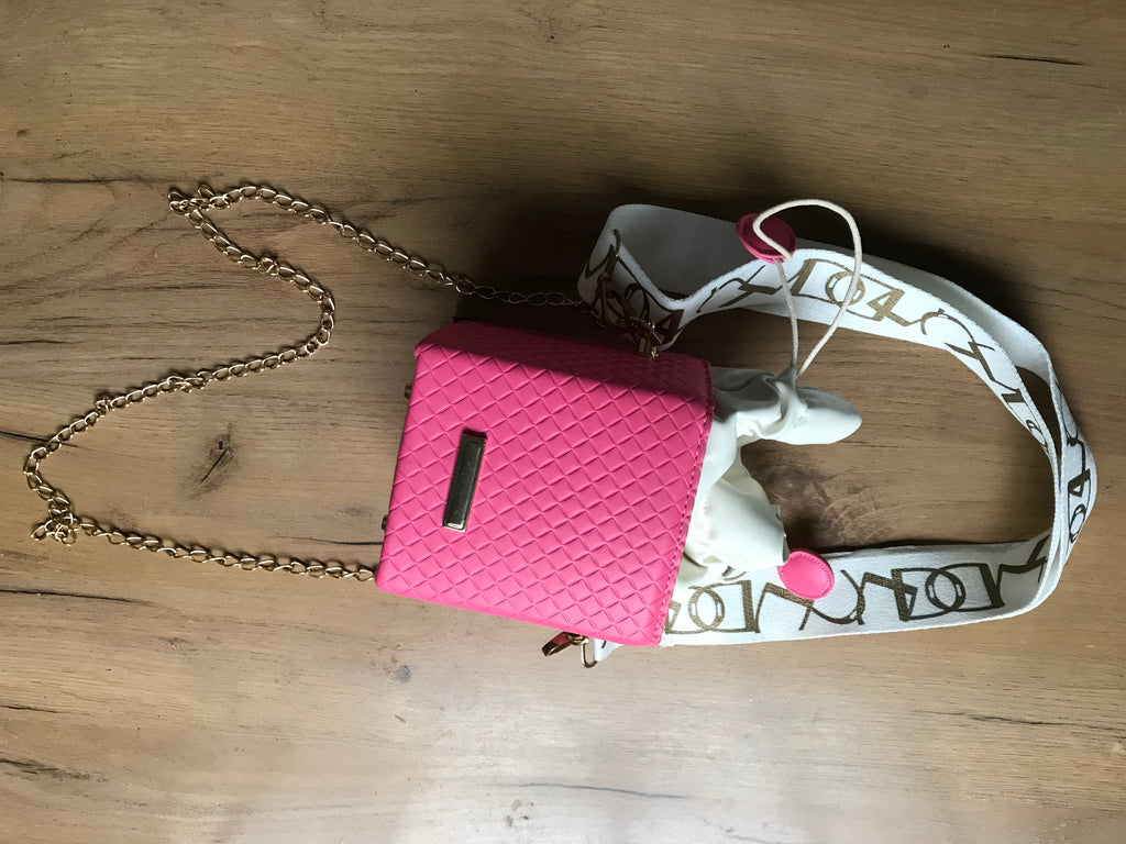 pink square crossbody fashion bag *** new