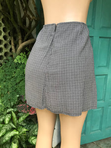 American Eagle preppy Grey houndstooth fashion mini skirt. M