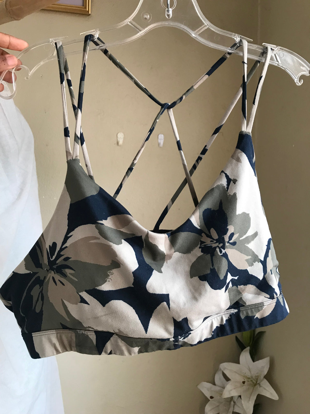 floral print exercise crop top 2x