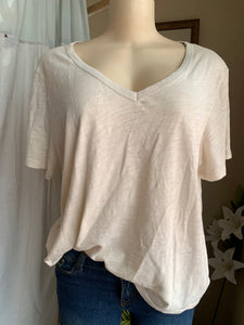 Casual Cream V neck top … L