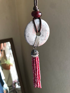 Long tassel bling necklace ***  stonelll