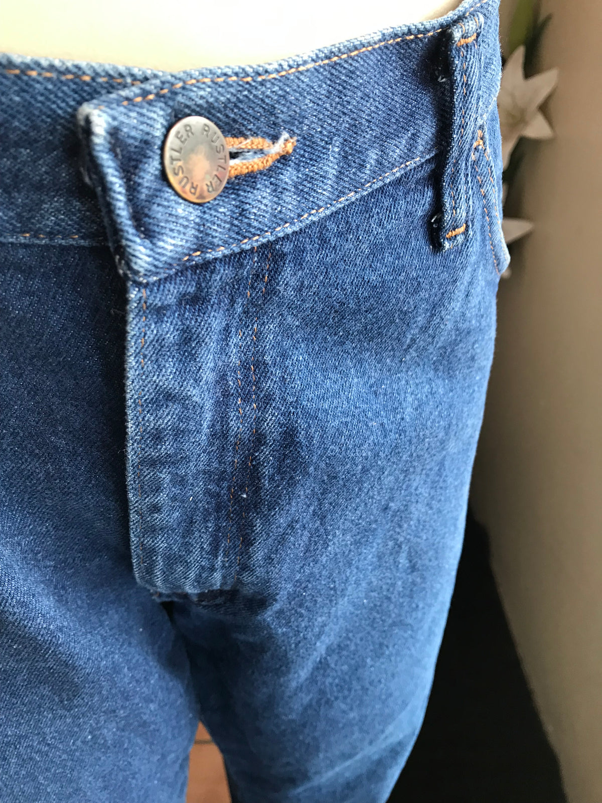 Vintage Rustler blue jeans w38/XL