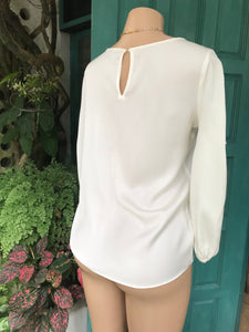 Ann taylor White silky professional blouse... s/mlll