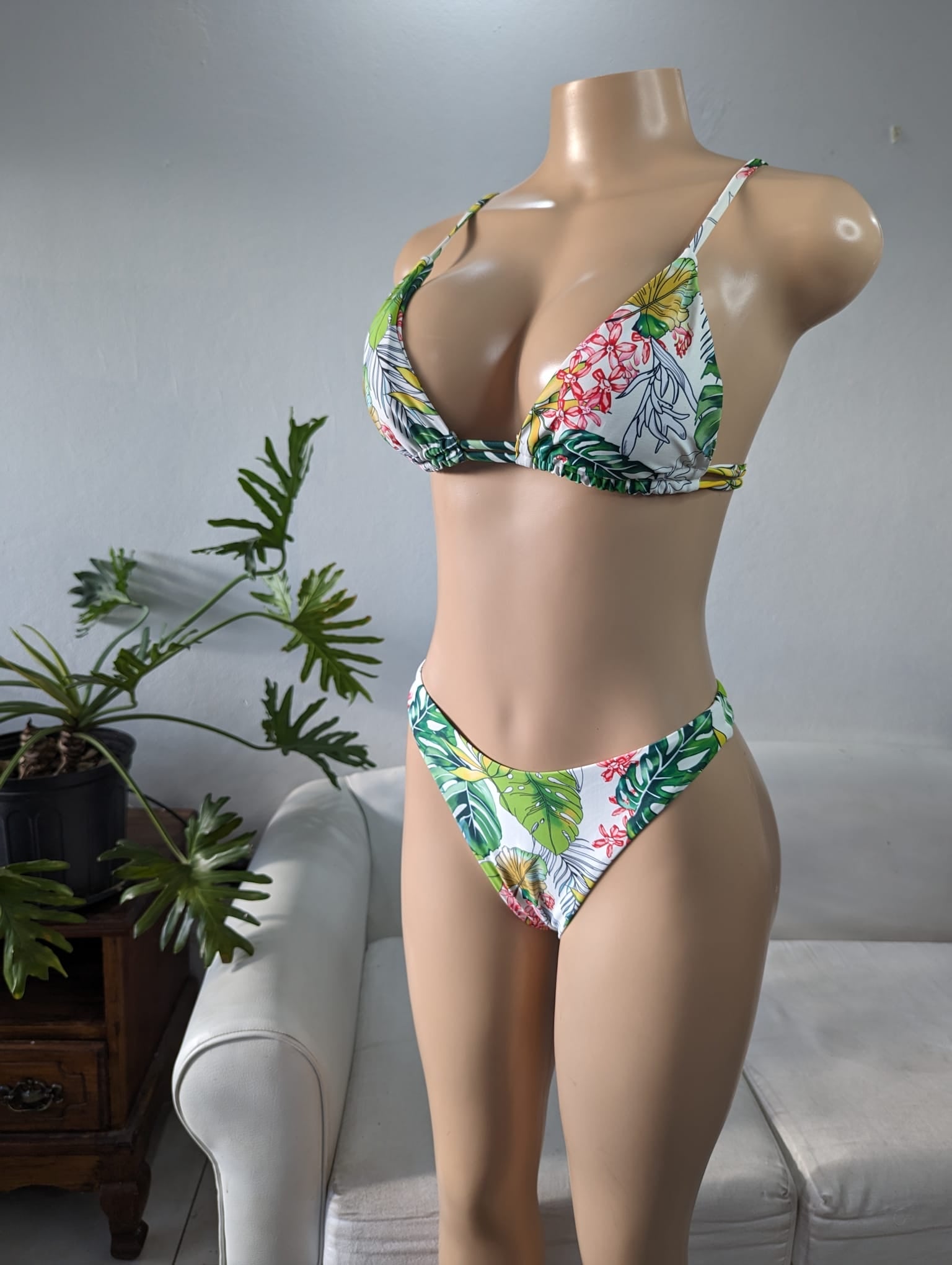 Monsterra leaf Brazilian bikini • S/M