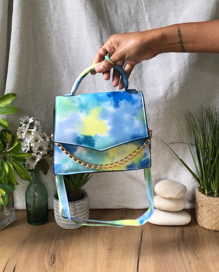 blue cloud crossbody fashion bag *** new