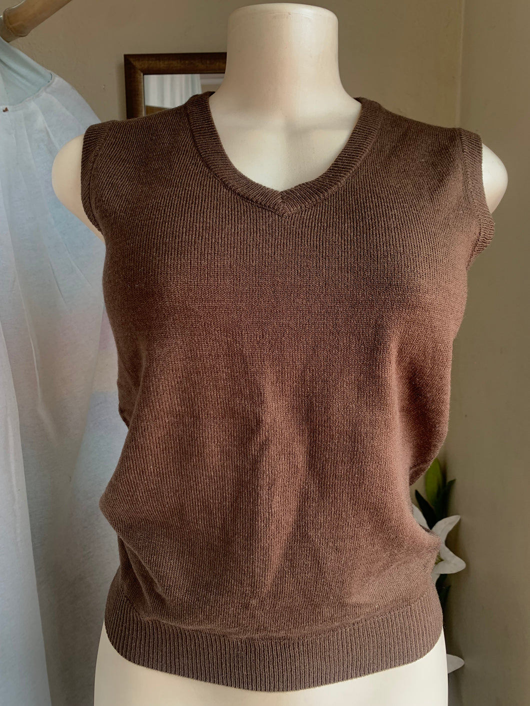 Chocolate brown sweater vest … s