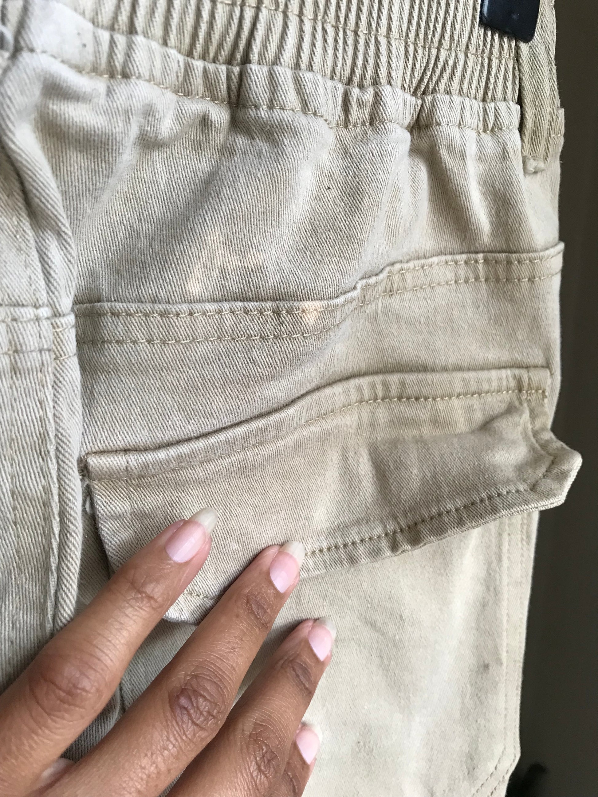 khaki cargo pants draw string ::: s