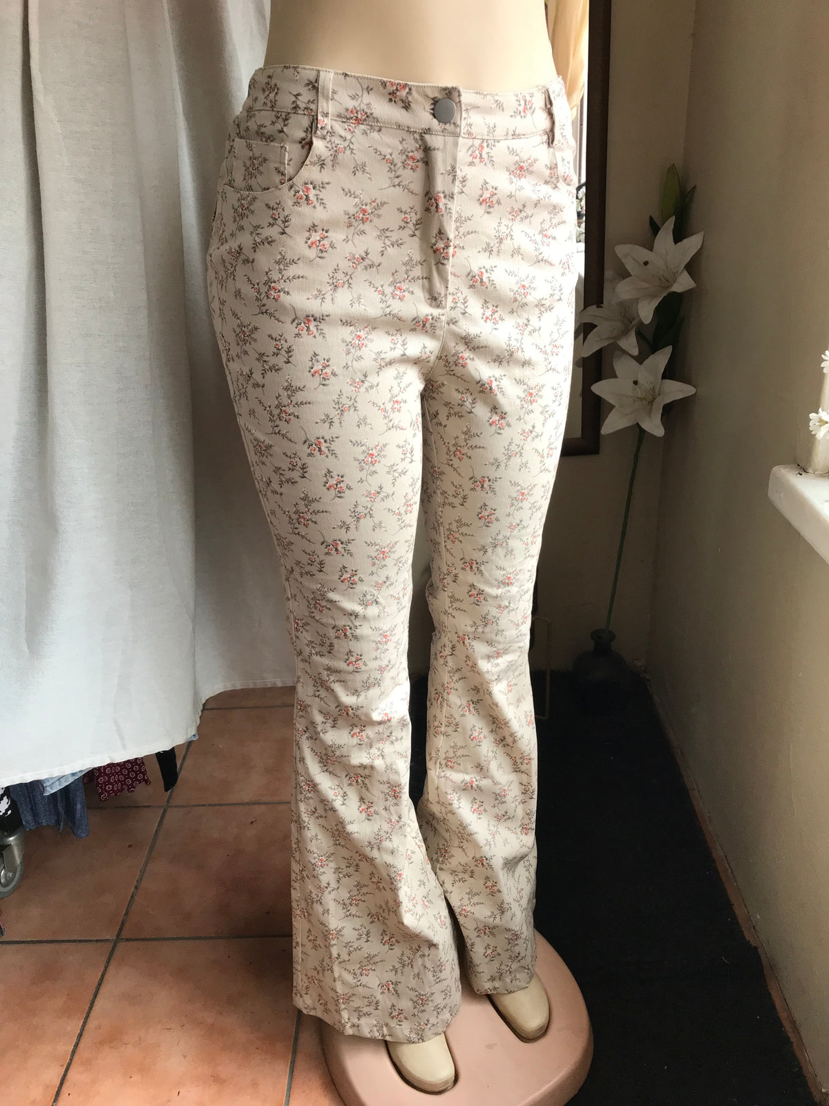 New f21 bell foot jeans Jegging boho fine floral ::: m