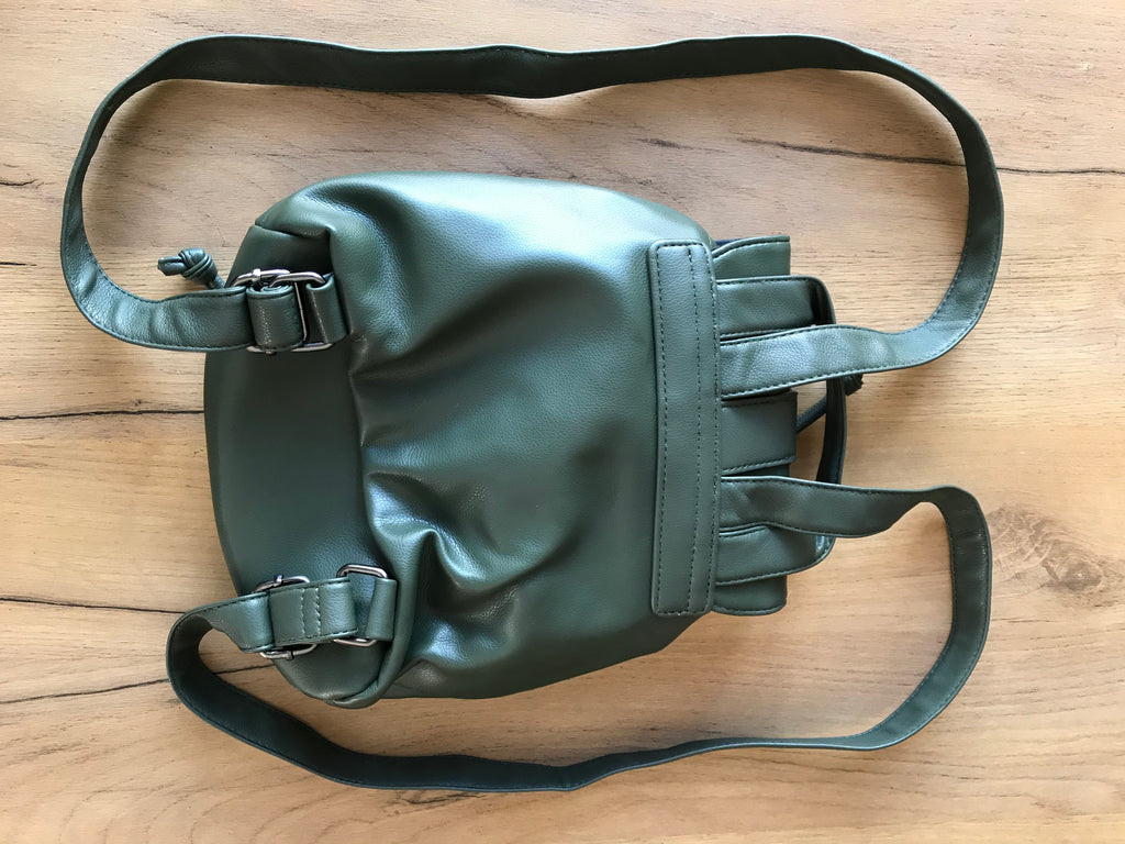 Like new soft touch sage green mini backpack