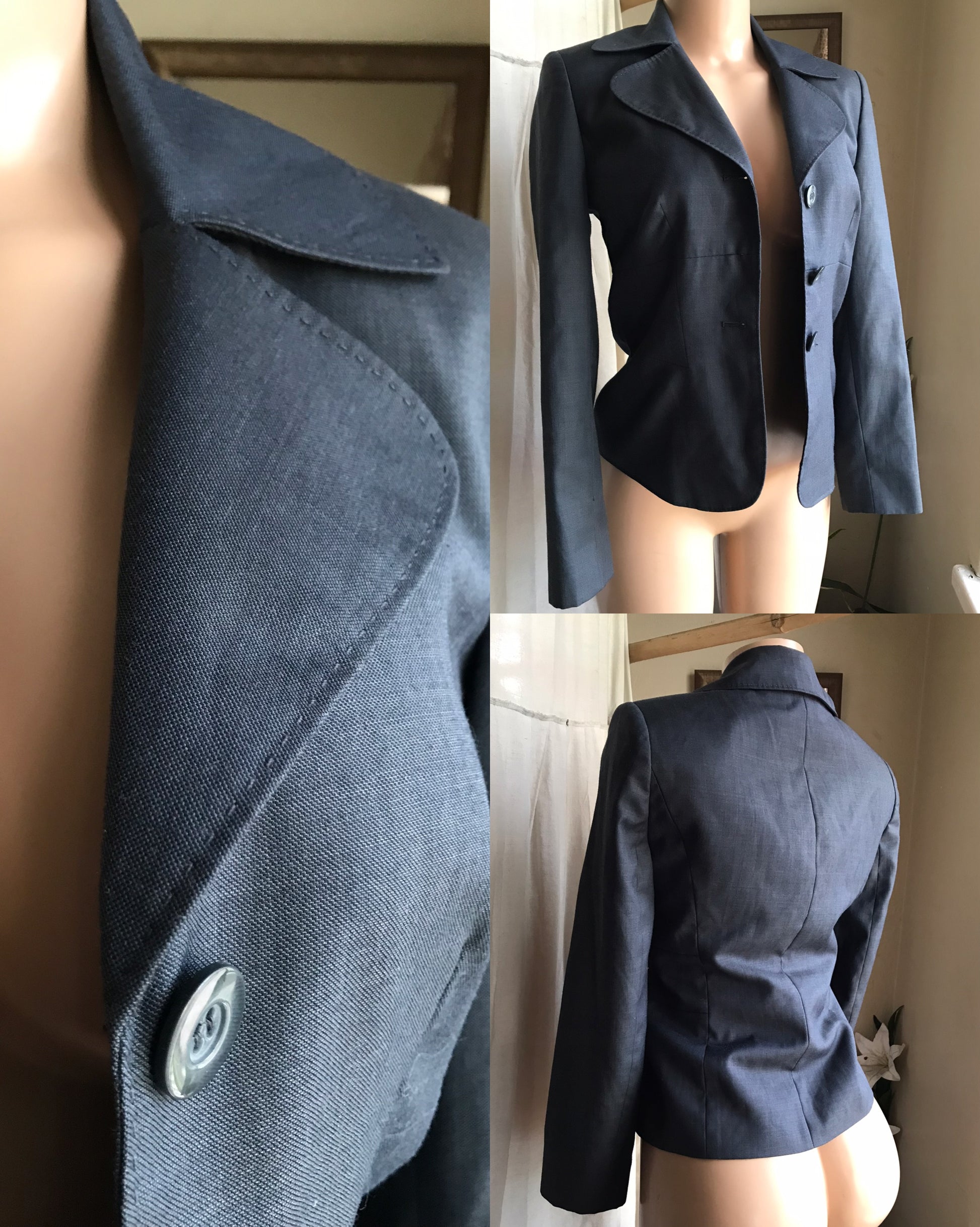 ann klein grey blazer professional >>> xs/ s