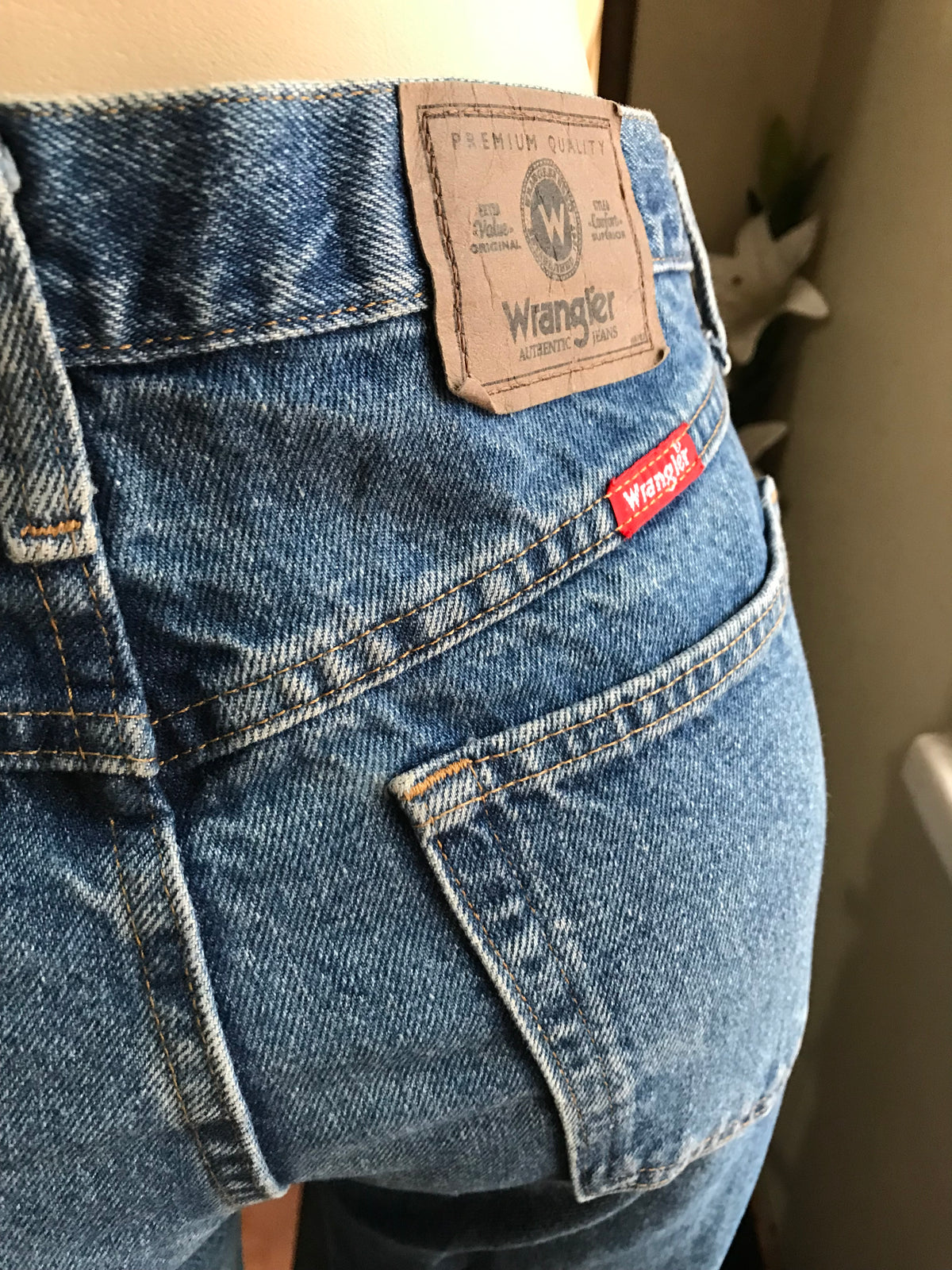 wrangler vintage mom jean blue w32 / m length 32