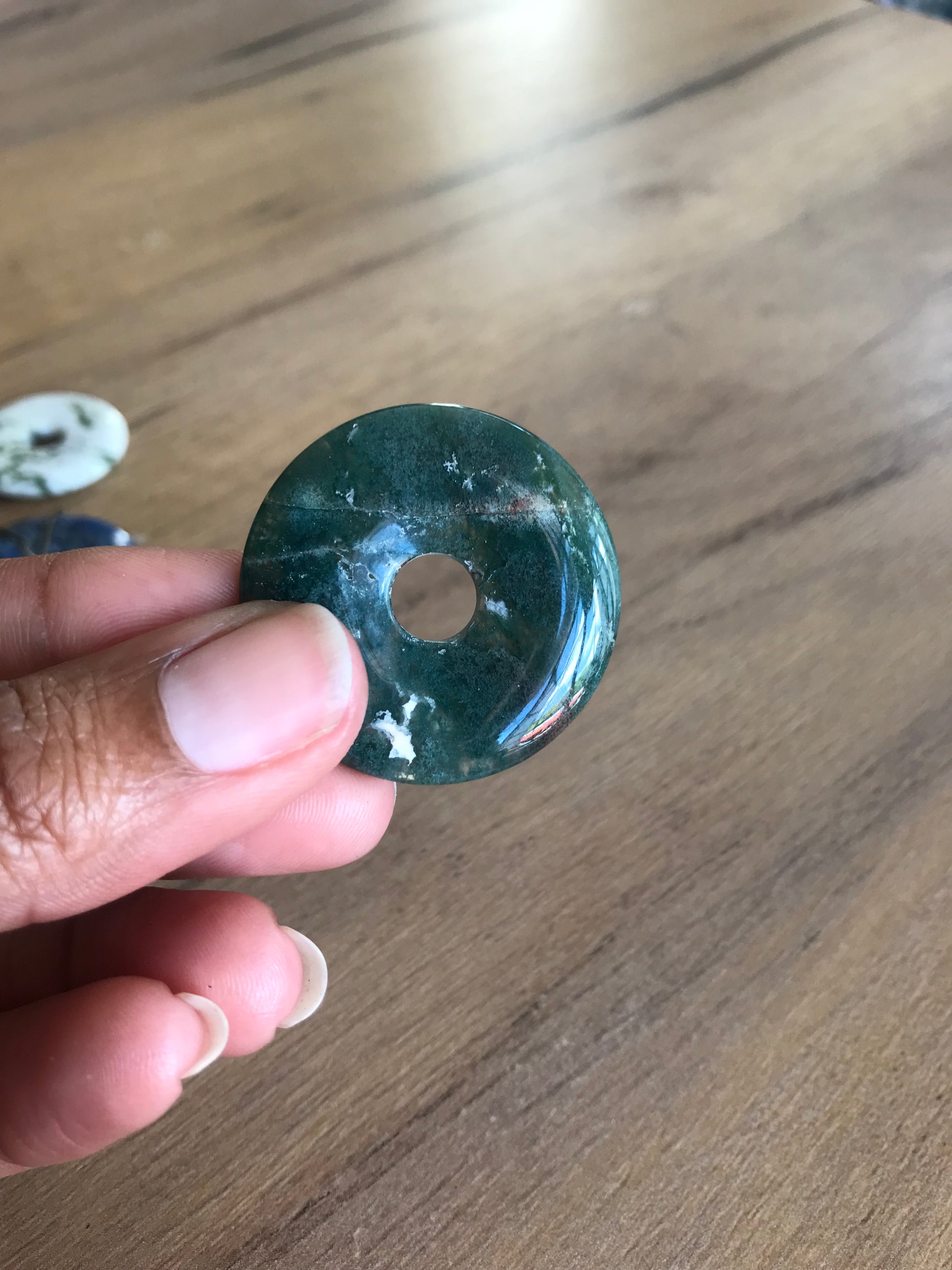 Green Jasper Stone pendant ***