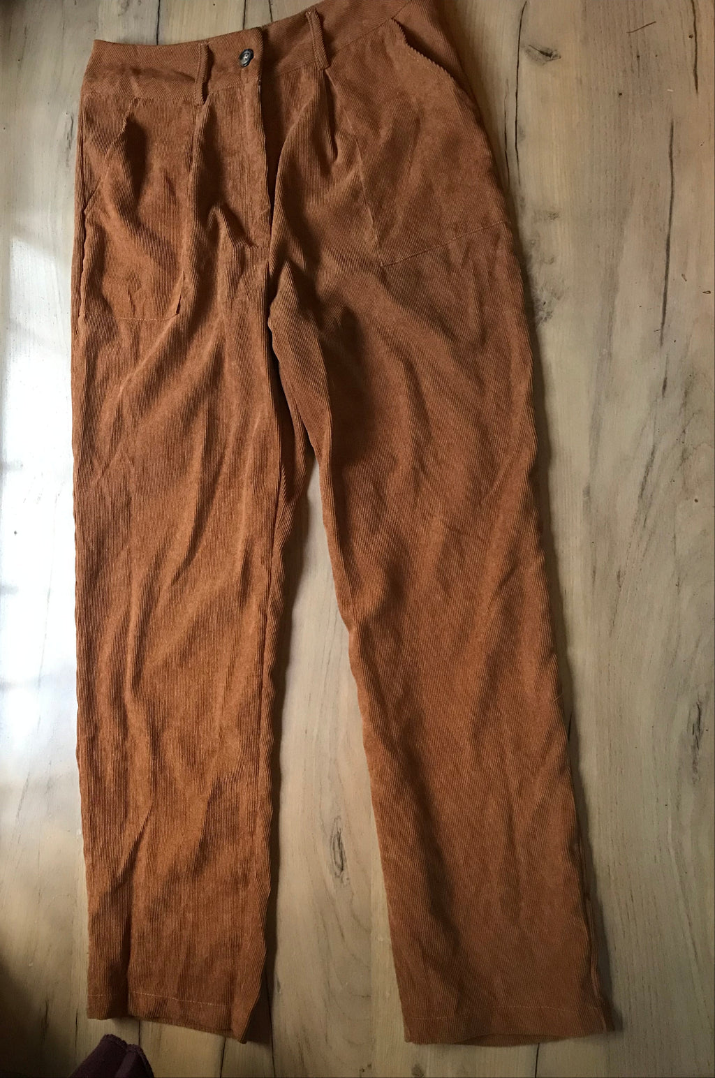 corduroy pants high waist light ::: m