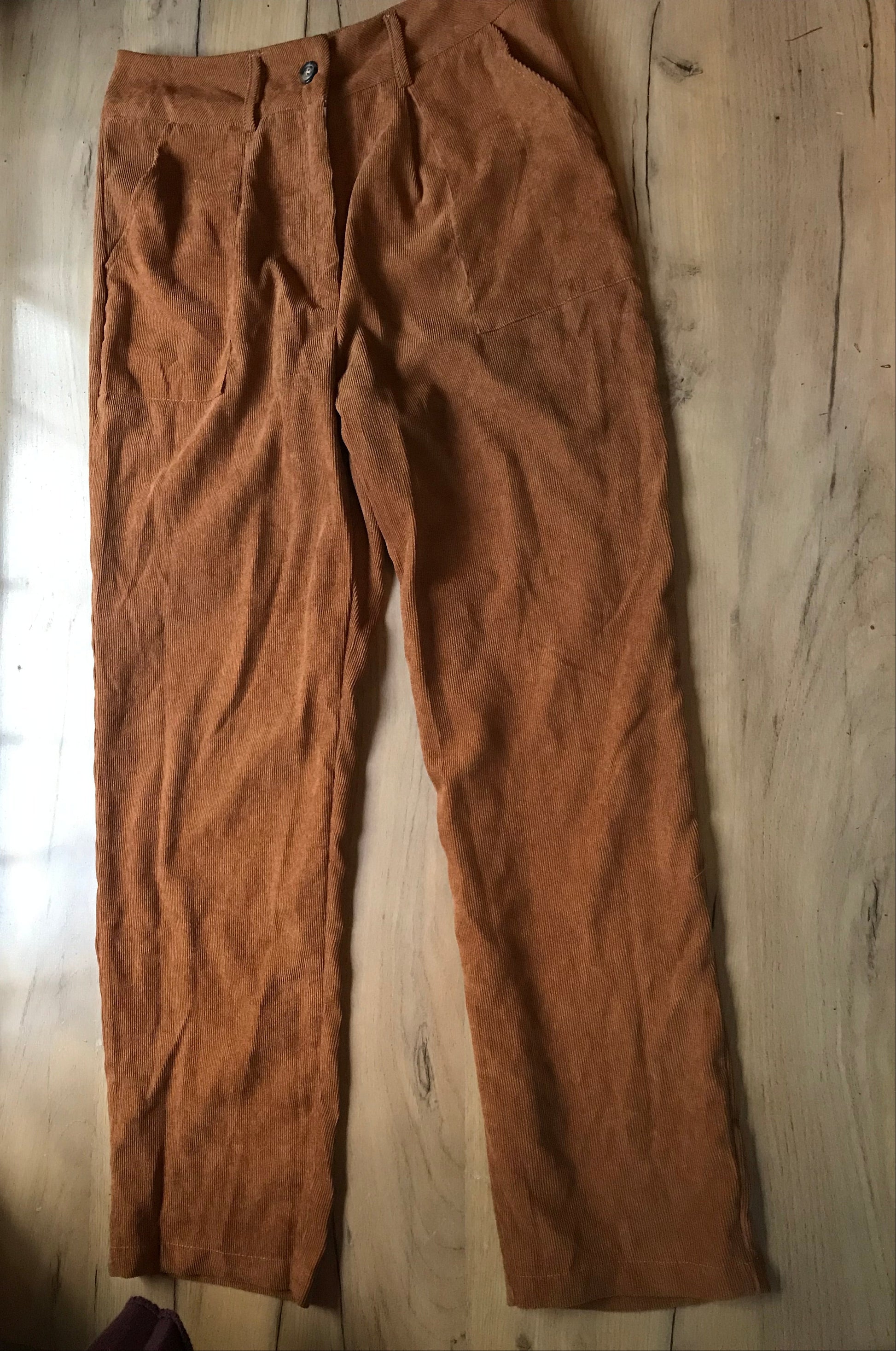 corduroy pants high waist light ::: m
