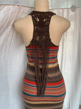 Load image into Gallery viewer, Brown tassle maxi dress /slll
