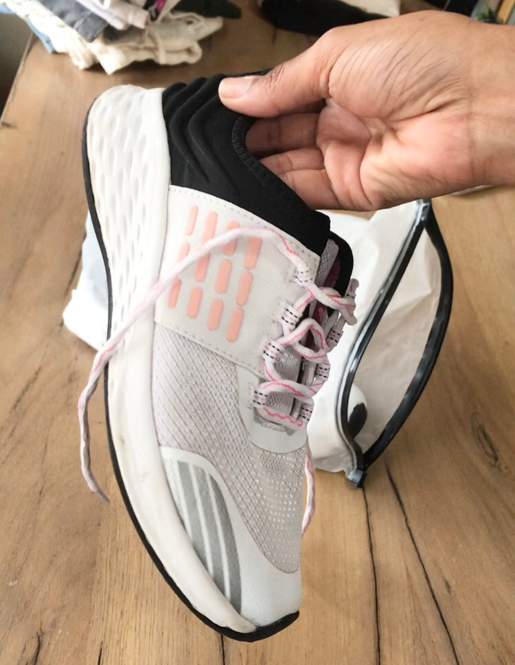 white and pink sneaker size 6