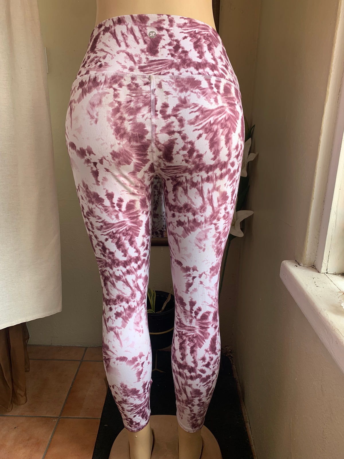 purple print exercise legging ::: L