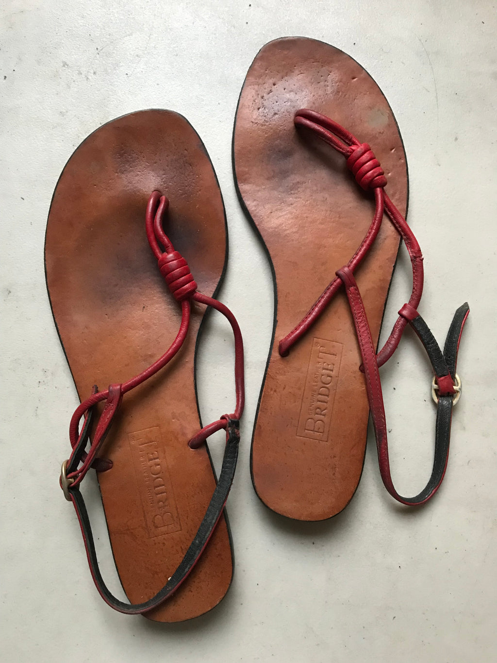Bridget Sandals Bitte Size 8 ;;; Red