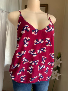 Banana Republic burgundy floral tank top M …