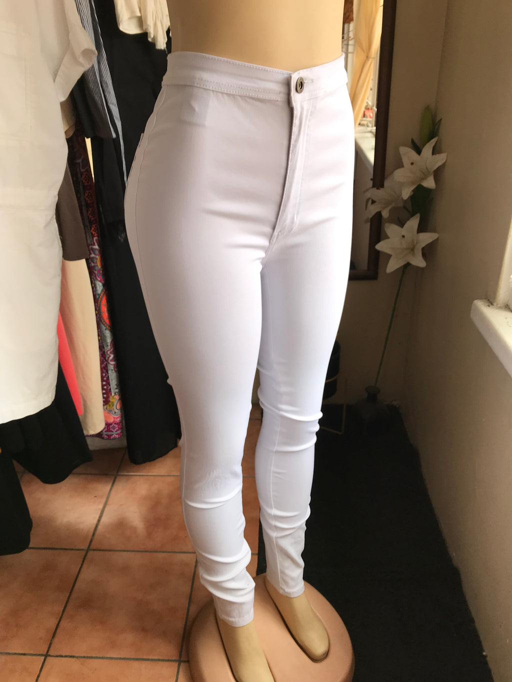 White high waist Jegging ::: m