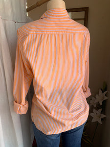 Orange stripe cotton work shirt … M ,,,