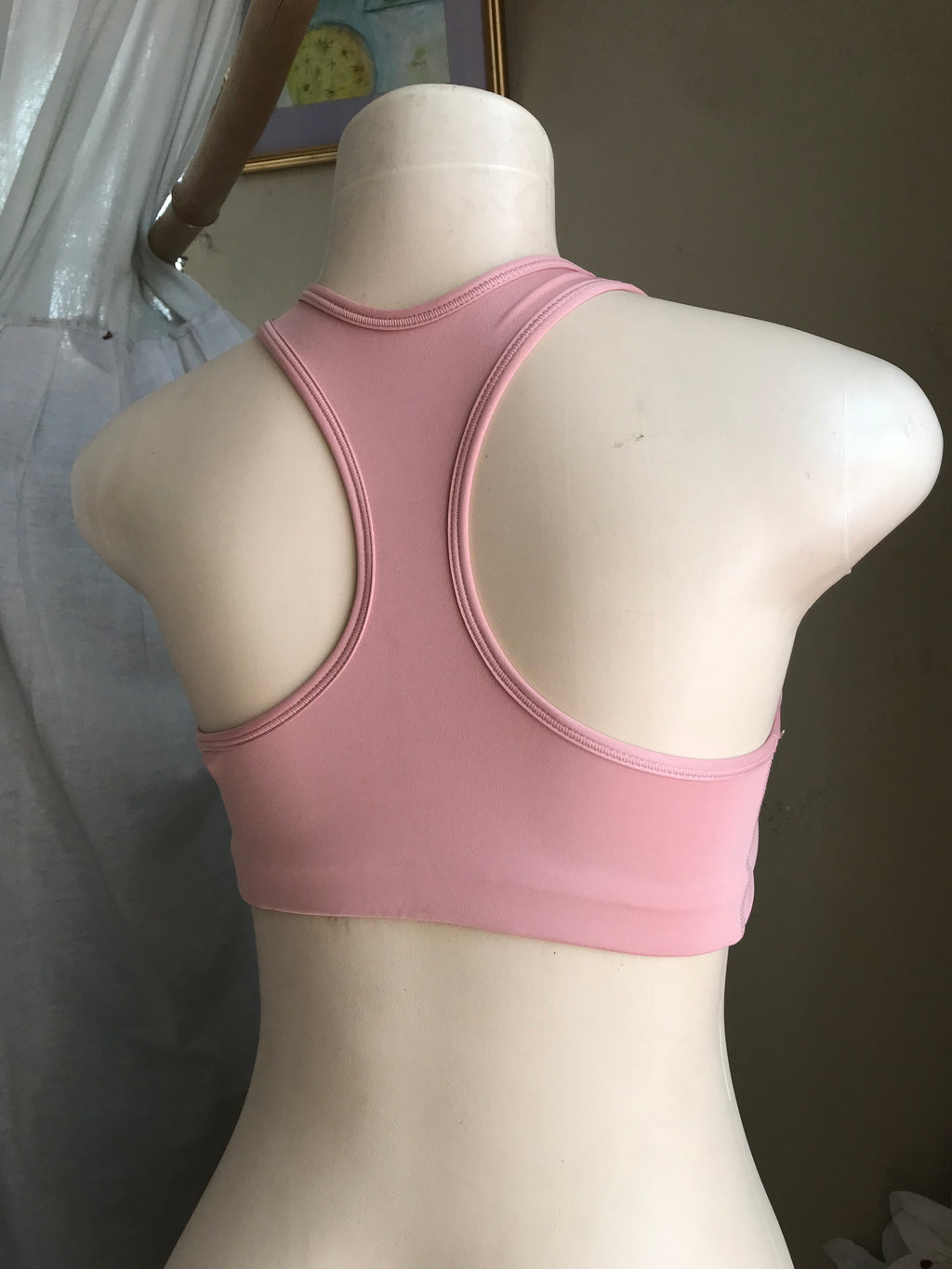 nike pink exercise crop top... s
