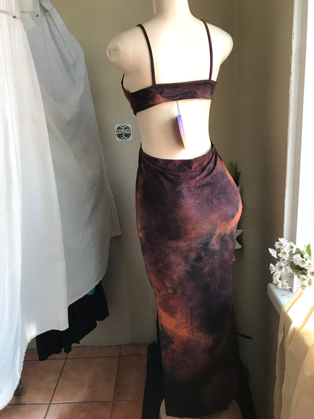 new tag brown marble cutout bodycon date night dress m/L